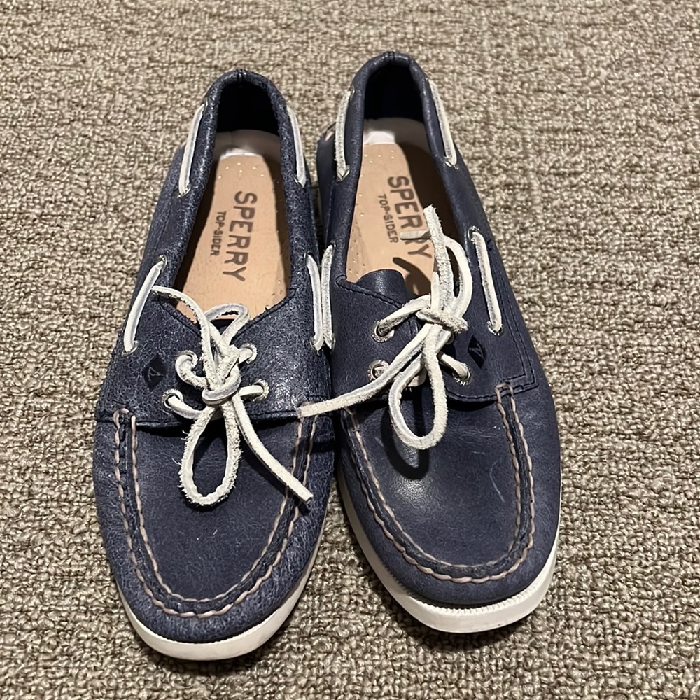 Blue Sperry Top-Sider Leather Boat Shoes
